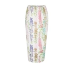 Bernadette Skirt Damian in Delphinium Multicolour on Cream | Maxi Skirts | Luxury Shoes 