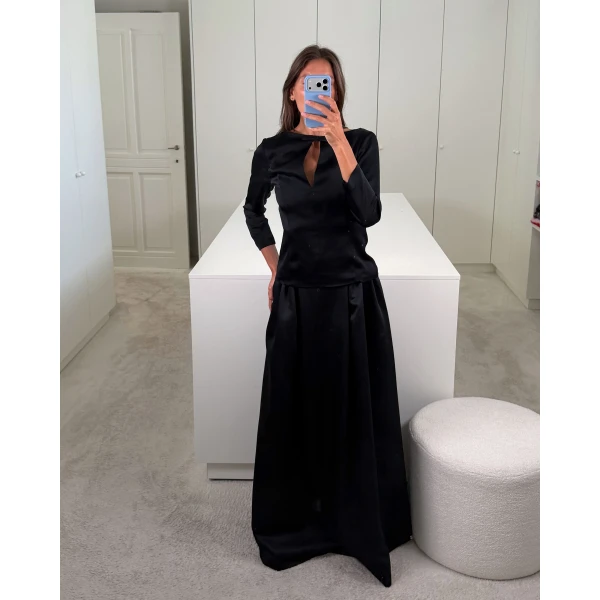 Bernadette Top Romi in Black | Long Sleeve | Luxury Shoes 