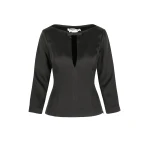 Bernadette Top Romi in Black | Long Sleeve | Luxury Shoes 