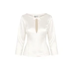 Bernadette Top Romi in Ivory | Long Sleeve | Luxury Shoes 