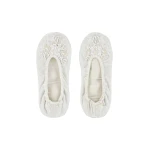 Bernadette Velvet Slippers in Ivory | Slippers | Luxury Shoes 