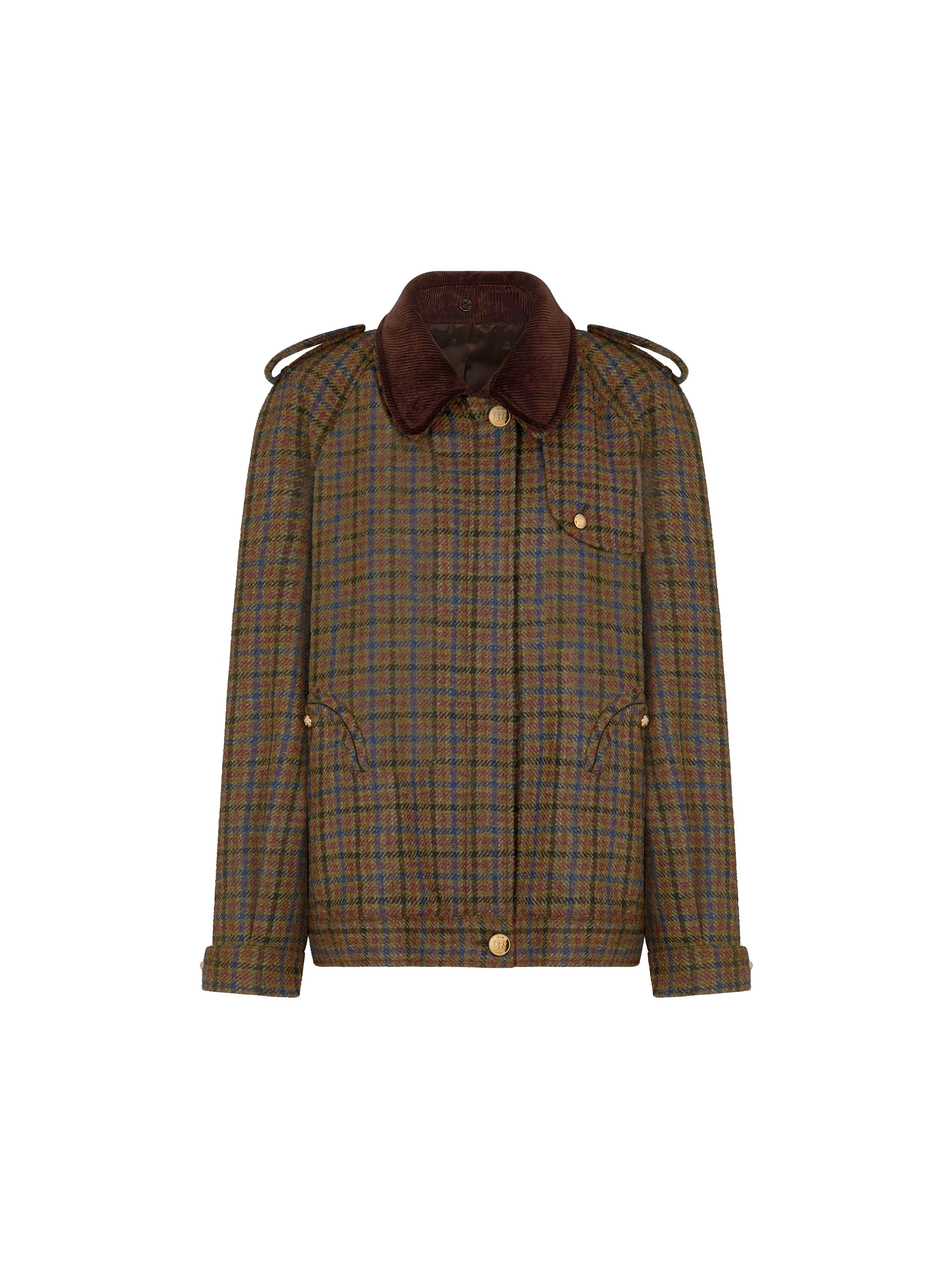 Blaze-Milano-Chausie-Trench-in-Amandira-Green-and-Red-Mix Blazé Milano