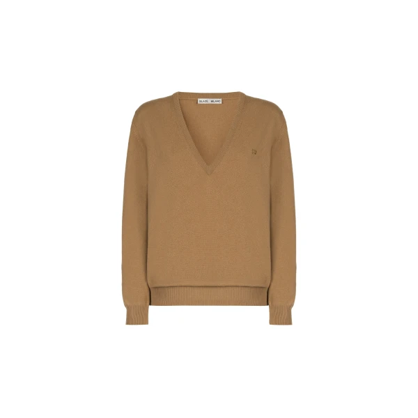 Highland Charmoise V Neck in Highland Camel
