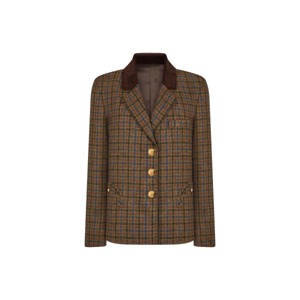 Shelley Blazer in Amandira Green and Red Mix