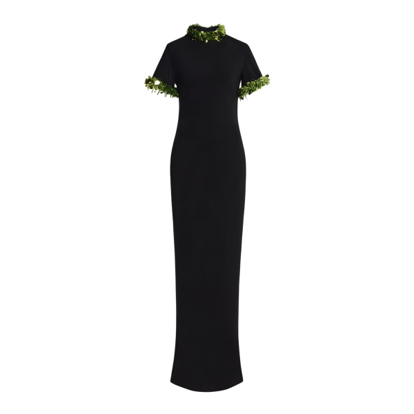 Brandon Maxwell Bex Gown in Black and Green | Luxury Shoes 