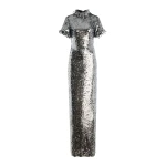 Brandon Maxwell Bex Gown in Silver | Luxury Shoes 