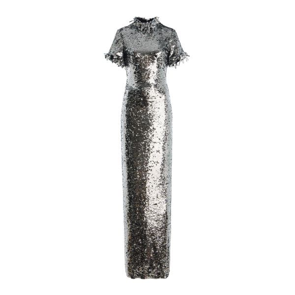Brandon Maxwell Bex Gown in Silver | Luxury Shoes 