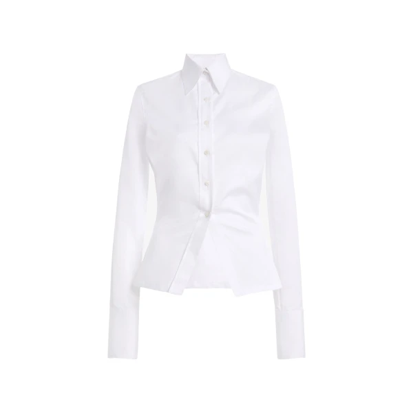 Ceci Button Down Shirt in White