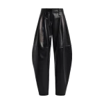Brandon Maxwell Dean Pant in Black Leather | Luxury Shoes 