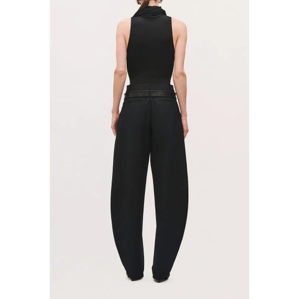 Brandon Maxwell Dean Pant in Black Washed Cotton | Pants | Luxury Shoes 