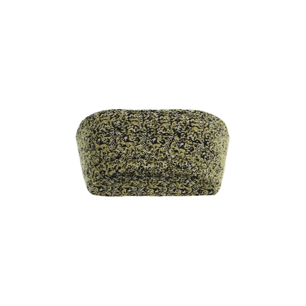 Demi Bandeau Top in Green Static