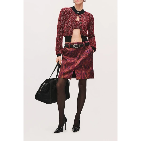 Brandon Maxwell Demi Bandeau Top in Red Static | Cropped Top | Luxury Shoes 