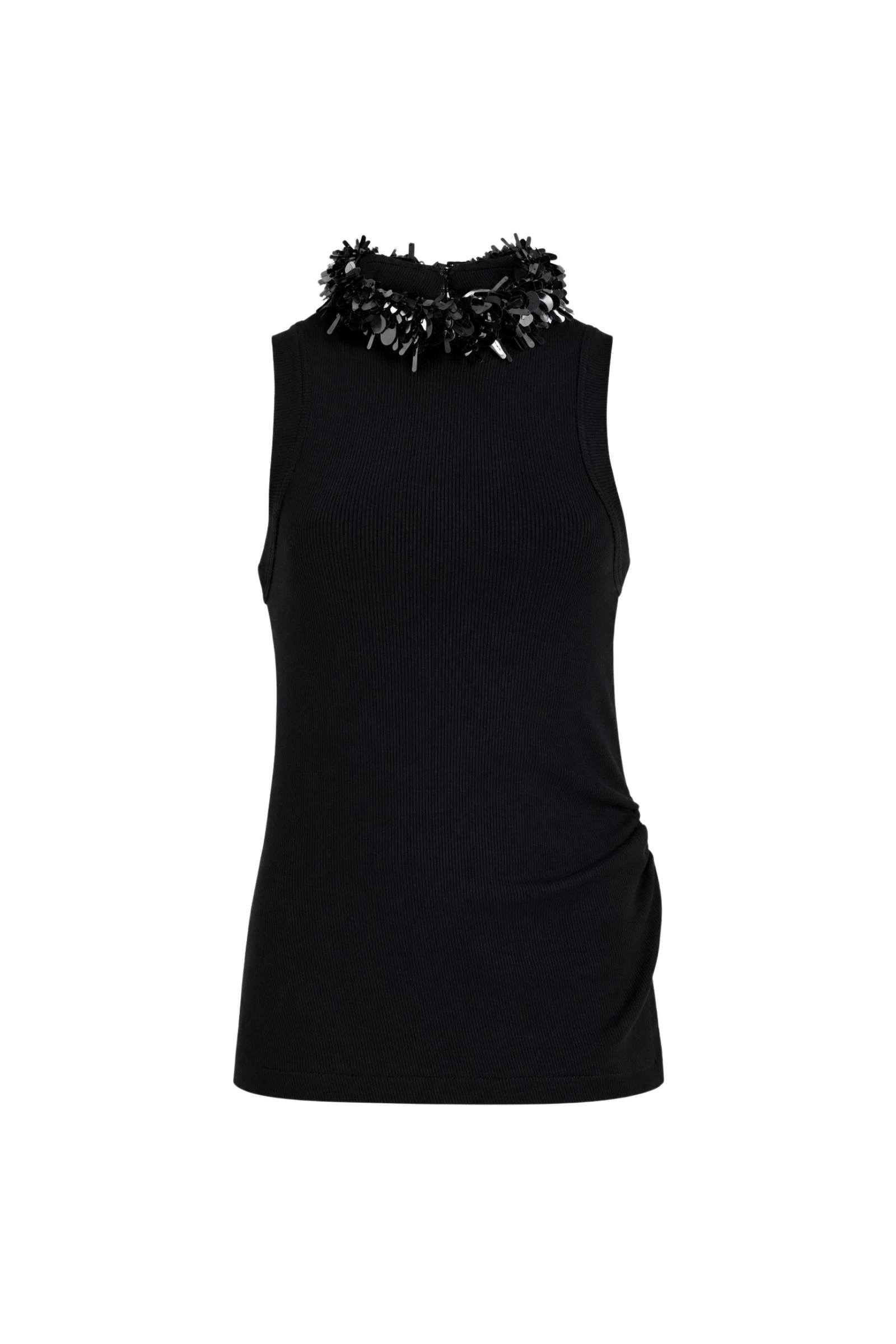 Brandon Maxwell Embellished Tank Top in Black Brandon Maxwell Embellished Tank Top in Black | Luxury Shoes