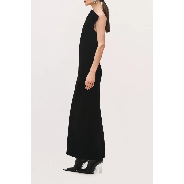 Brandon Maxwell Farren Dress in Black | Evening Gowns | Luxury Shoes 