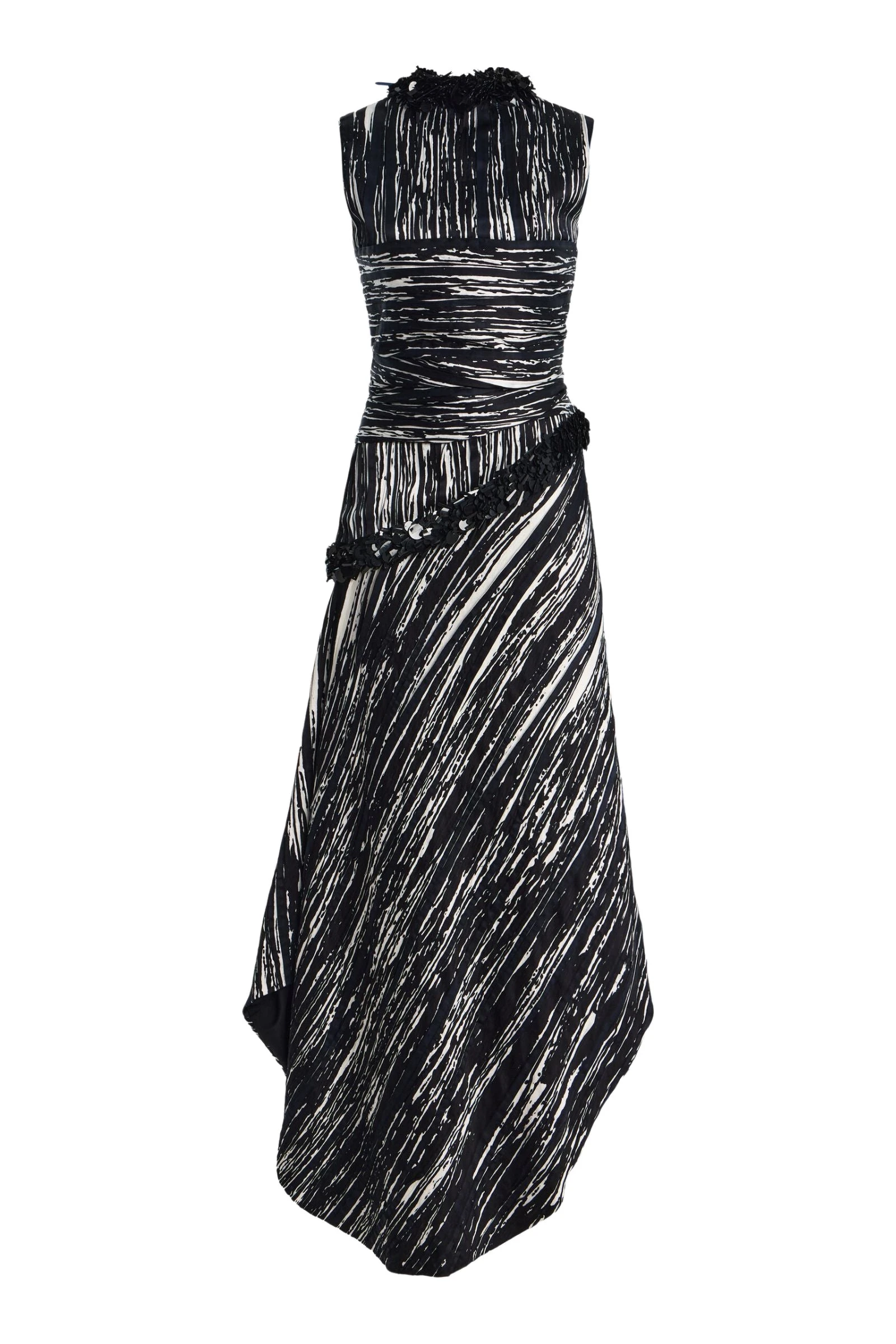 Brandon Maxwell Fiora Draped Dress in Black and White Brandon Maxwell Fiora Draped Dress in Black and White | Luxury Shoes