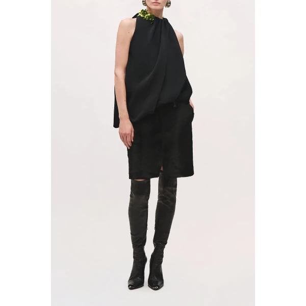 Brandon Maxwell Haze Top in Black and Green | Sleeveless | Luxury Shoes 