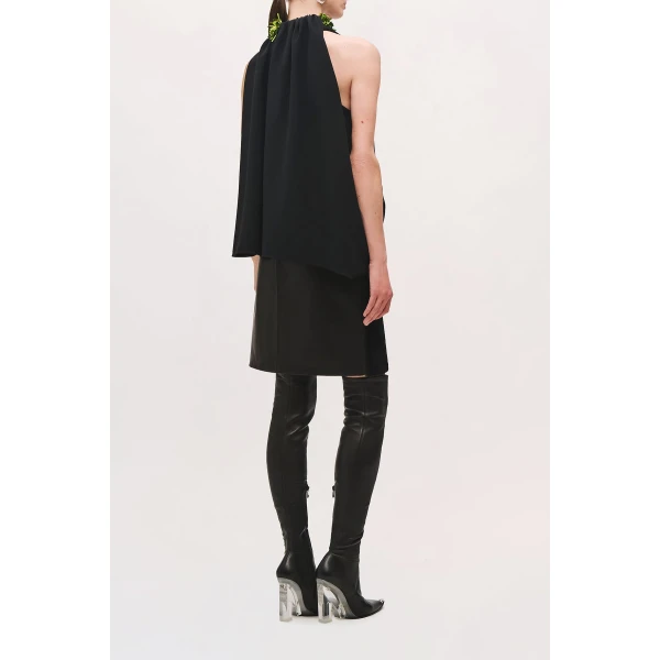 Brandon Maxwell Haze Top in Black and Green | Sleeveless | Luxury Shoes 