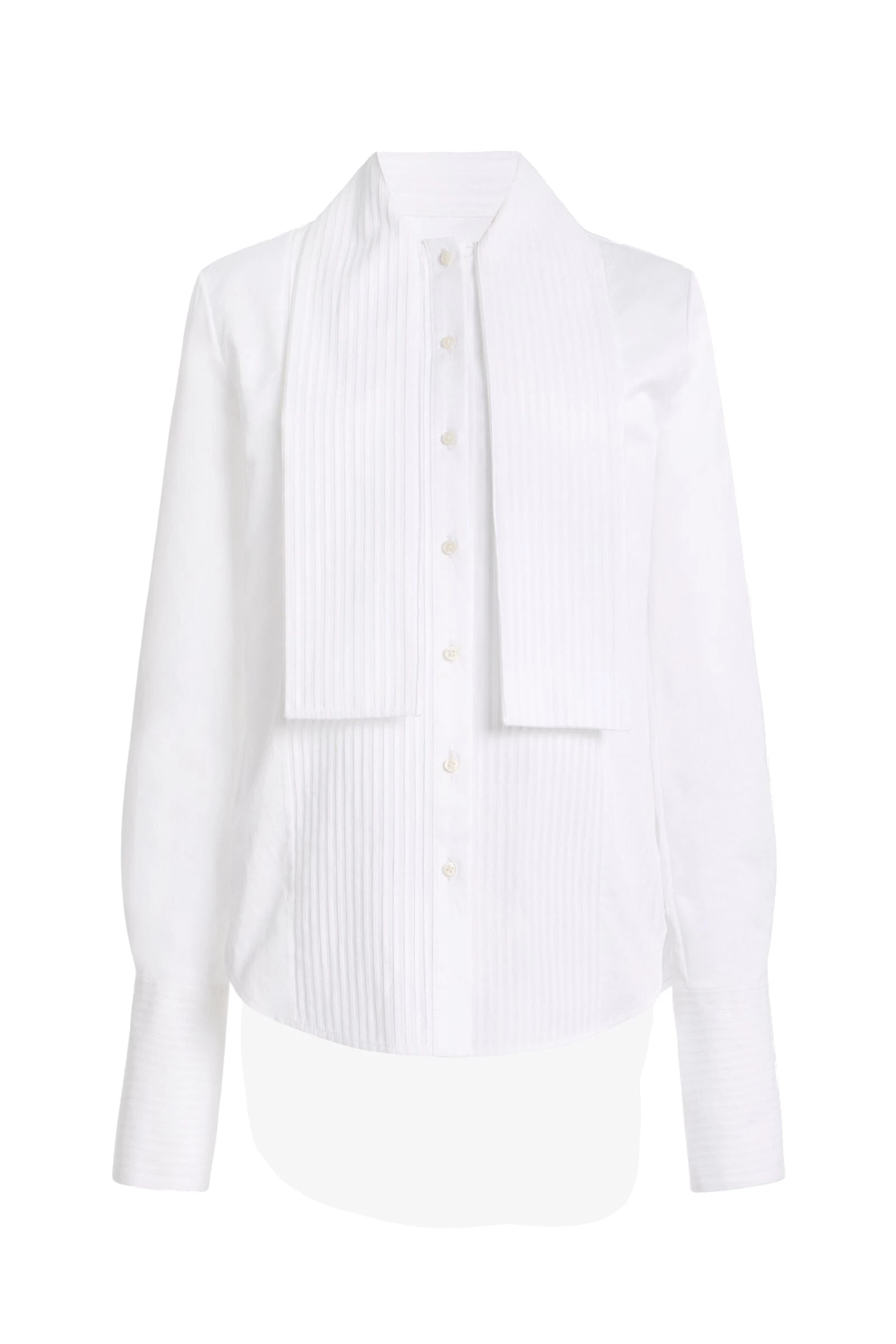 Brandon Maxwell Inez Tuxedo Shirt in White Brandon Maxwell Inez Tuxedo Shirt in White | Luxury Shoes