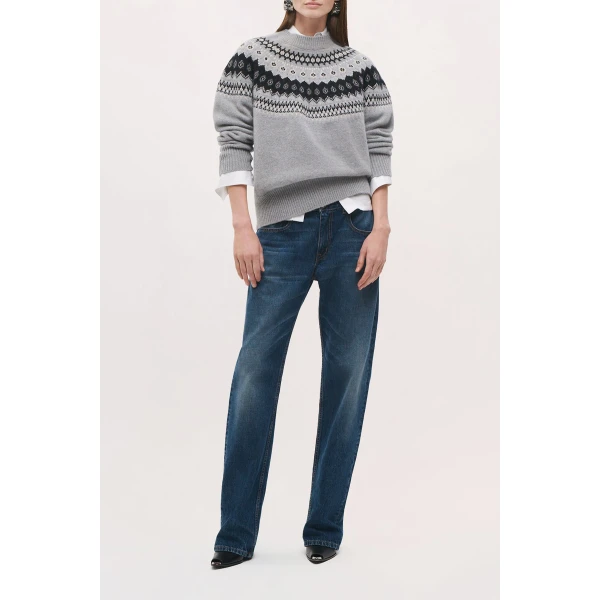 Brandon Maxwell Joanna Sweater in Fair Isle | Sweaters | Luxury Shoes 