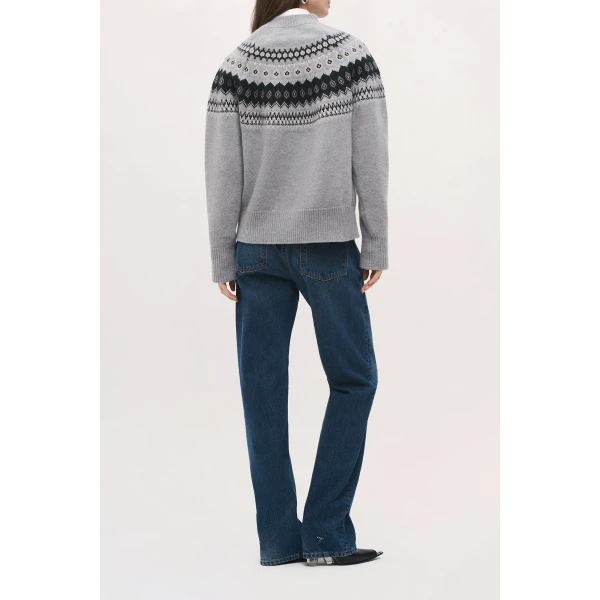 Brandon Maxwell Joanna Sweater in Fair Isle | Sweaters | Luxury Shoes 