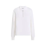 Brandon Maxwell Keaton Quarter Zip Sweater in White | Luxury Shoes 