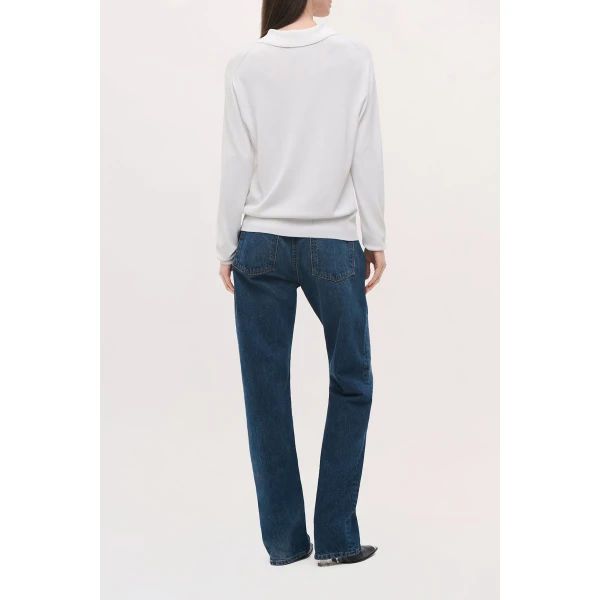 Brandon Maxwell Keaton Quarter Zip Sweater in White | Sweaters | Luxury Shoes 