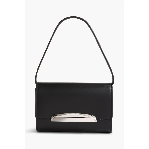 Brandon Maxwell Louise Pochette Bag in Black Leather | Shoulder & Crossbody Bags | Luxury Shoes 