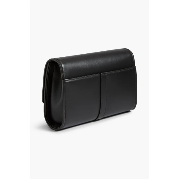 Brandon Maxwell Louise Pochette Bag in Black Leather | Shoulder & Crossbody Bags | Luxury Shoes 