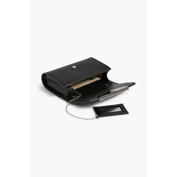 Brandon Maxwell Louise Pochette Bag in Black Leather | Shoulder & Crossbody Bags | Luxury Shoes 