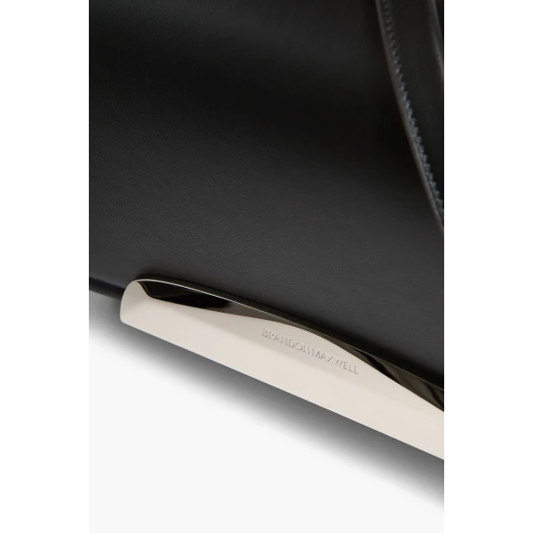 Brandon Maxwell Louise Pochette Bag in Black Leather | Shoulder & Crossbody Bags | Luxury Shoes 