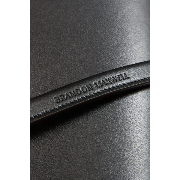 Brandon Maxwell Louise Pochette Bag in Black Leather | Shoulder & Crossbody Bags | Luxury Shoes 