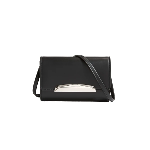 Louise Pochette Bag in Black Leather