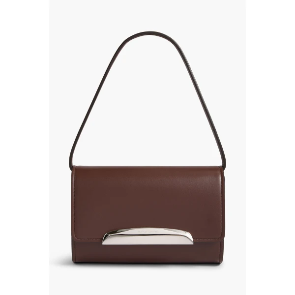 Brandon Maxwell Louise Pochette Bag in Espresso Leather | Shoulder & Crossbody Bags | Luxury Shoes 