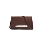 Brandon Maxwell Louise Pochette Bag in Espresso Leather | Luxury Shoes 