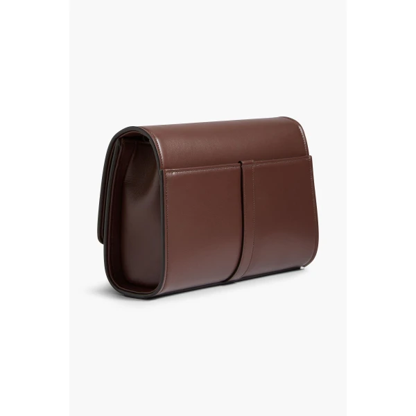 Brandon Maxwell Louise Pochette Bag in Espresso Leather | Shoulder & Crossbody Bags | Luxury Shoes 
