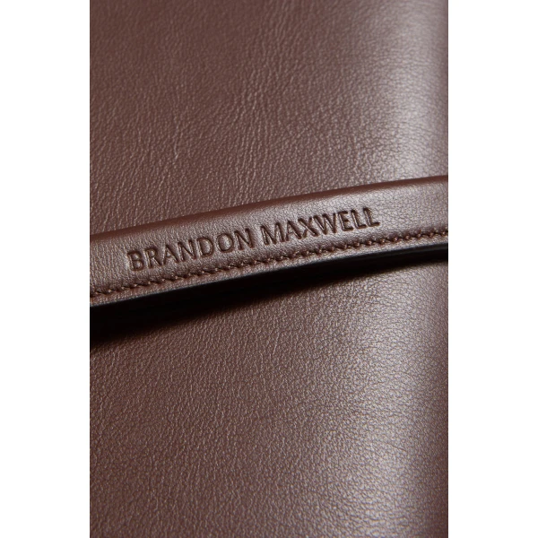 Brandon Maxwell Louise Pochette Bag in Espresso Leather | Shoulder & Crossbody Bags | Luxury Shoes 