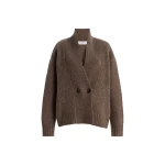 Brandon Maxwell Lowen Cardigan in Truffle | Luxury Shoes 