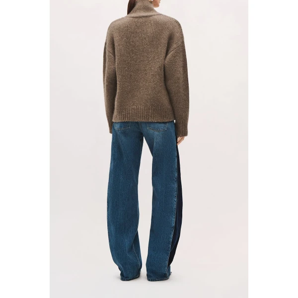 Brandon Maxwell Lowen Cardigan in Truffle | Cardigan | Luxury Shoes 
