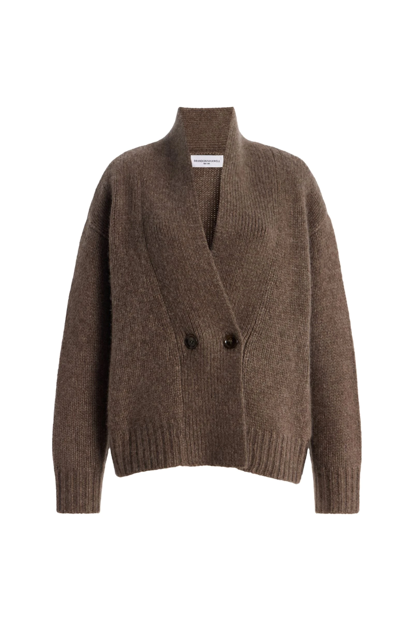 Brandon Maxwell Lowen Cardigan in Truffle Brandon Maxwell Lowen Cardigan in Truffle | Luxury Shoes