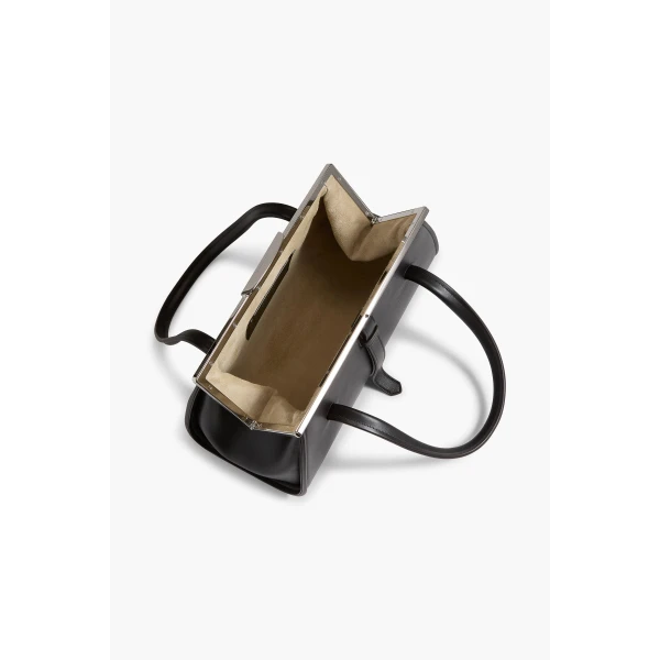 Brandon Maxwell Maxwell Frame Bag in Black Leather | Totes & Top-Handle Bags | Luxury Shoes 