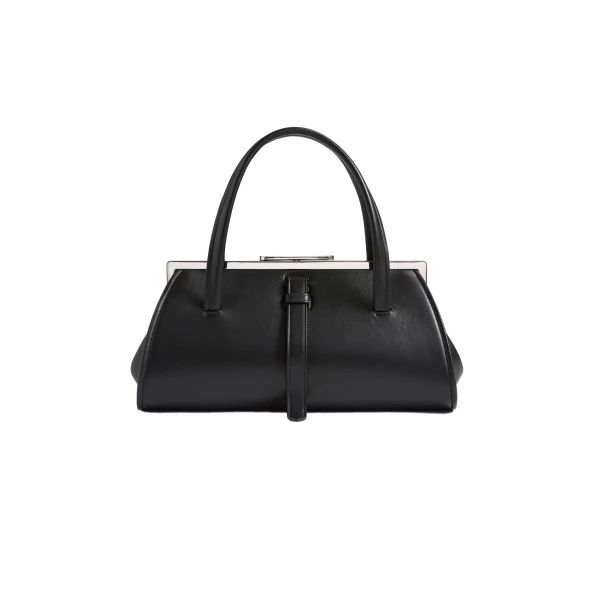 Maxwell Frame Bag in Black Leather
