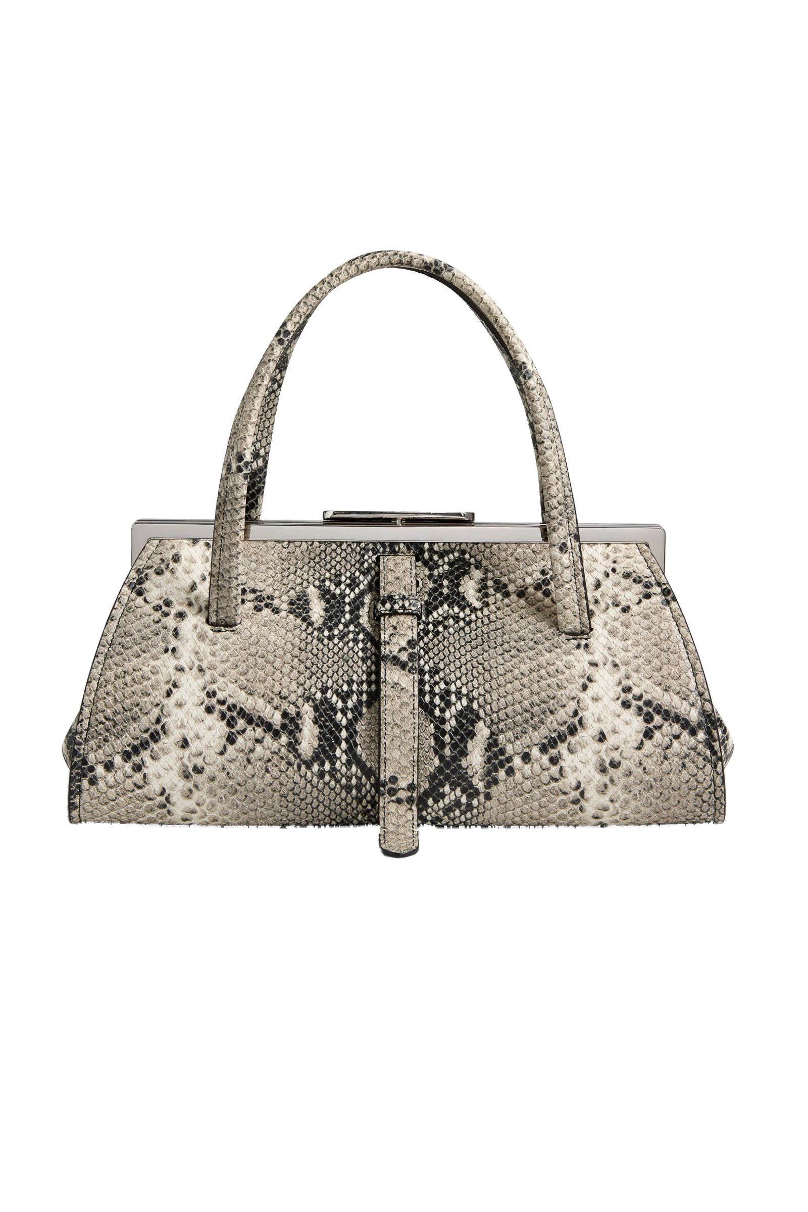 Brandon Maxwell Maxwell Frame Bag in Black and White Embossed Python Brandon Maxwell Maxwell Frame Bag in Black and White Embossed Python | Luxury Shoes