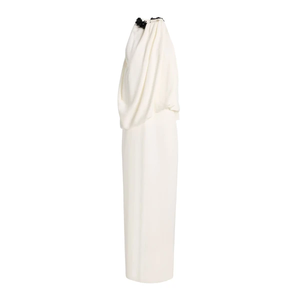 Petra Gown in Ivory and Black