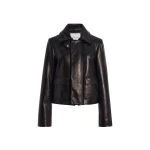 Brandon Maxwell Remi Jacket in Black Leather | Luxury Shoes 