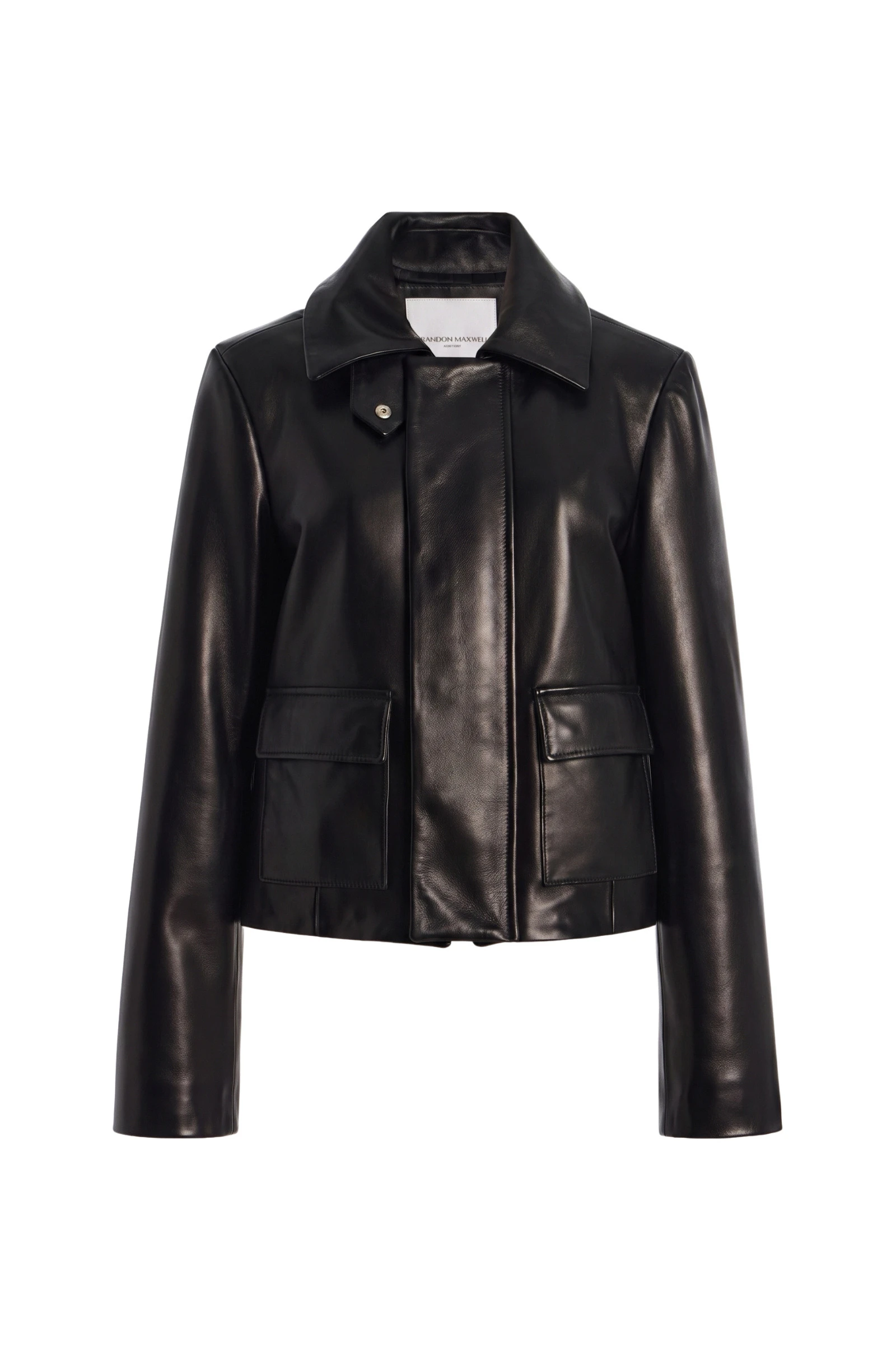 Brandon Maxwell Remi Jacket in Black Leather Brandon Maxwell Remi Jacket in Black Leather | Luxury Shoes