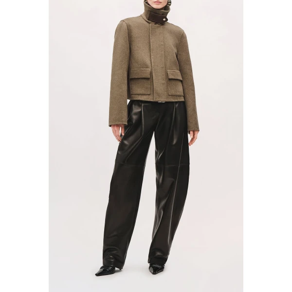 Brandon Maxwell Remi Jacket in Truffle | Jackets | Luxury Shoes 