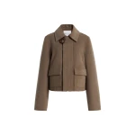 Brandon Maxwell Remi Jacket in Truffle | Luxury Shoes 