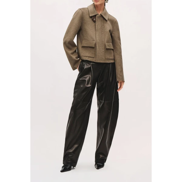 Brandon Maxwell Remi Jacket in Truffle | Jackets | Luxury Shoes 