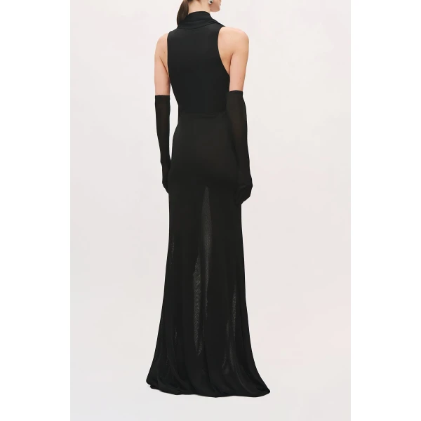 Brandon Maxwell Siena Tank Dress in Black | Maxi Dresses | Luxury Shoes 