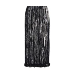 Brandon Maxwell Sinclair Pleated Pencil Skirt in Black and White | Luxury Shoes 